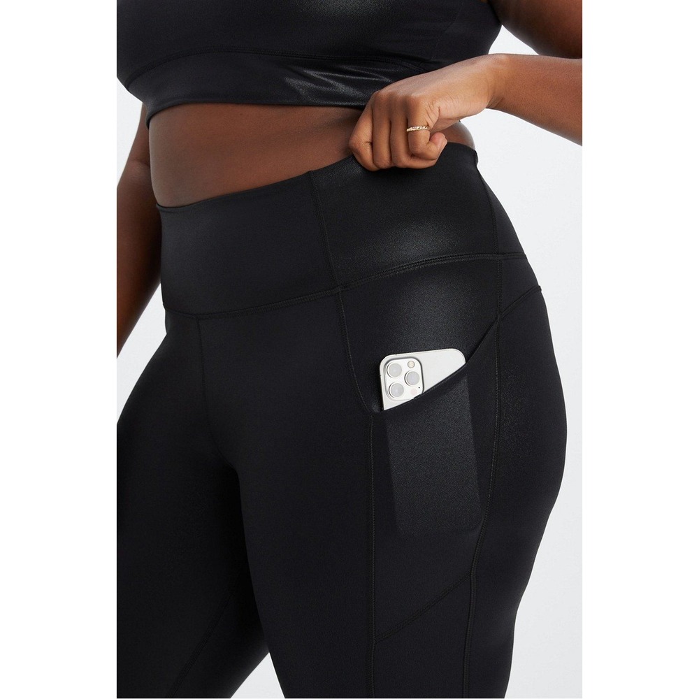 Fabletics‎ Oasis PureLuxe High-Waisted Legging 3X Black Fog Foil NWT